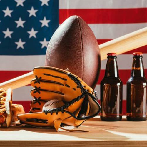 American sports and beer